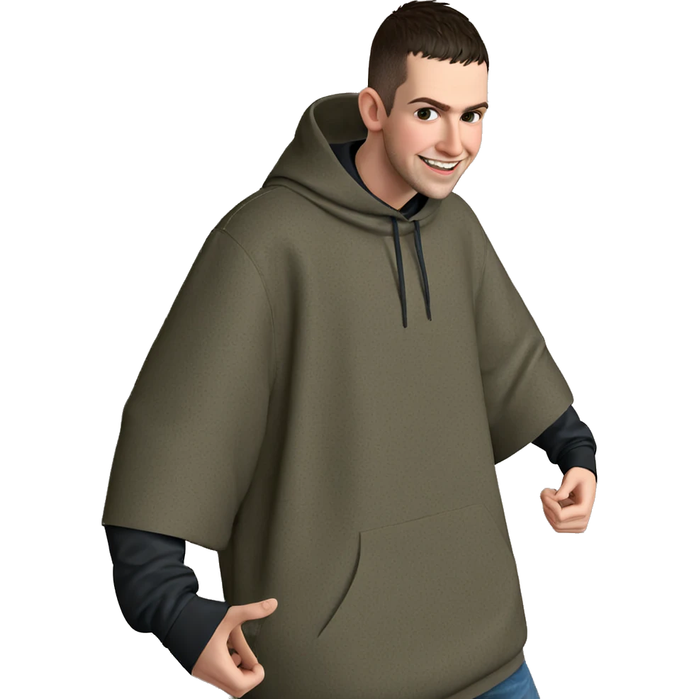 smiling boy in hood emoji