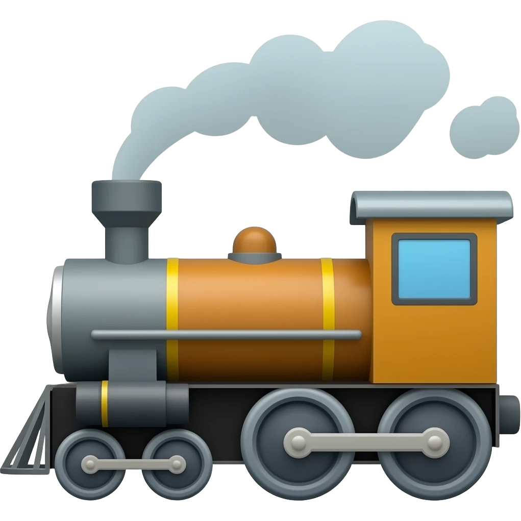Paper train emoji