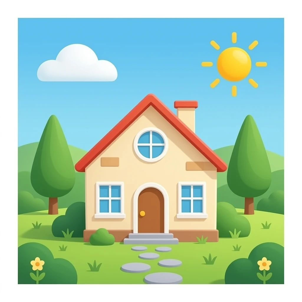 Cartoonist house emoji