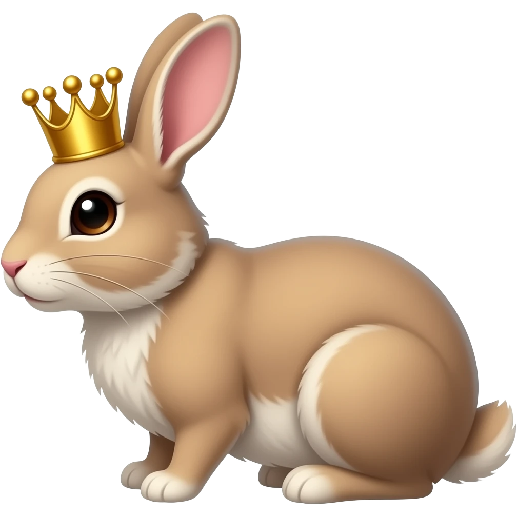 Conejo con corona emoji