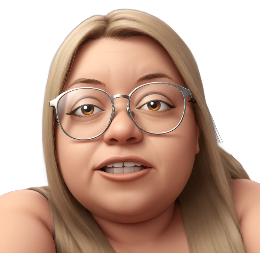 glasses girl portrait meme emoji