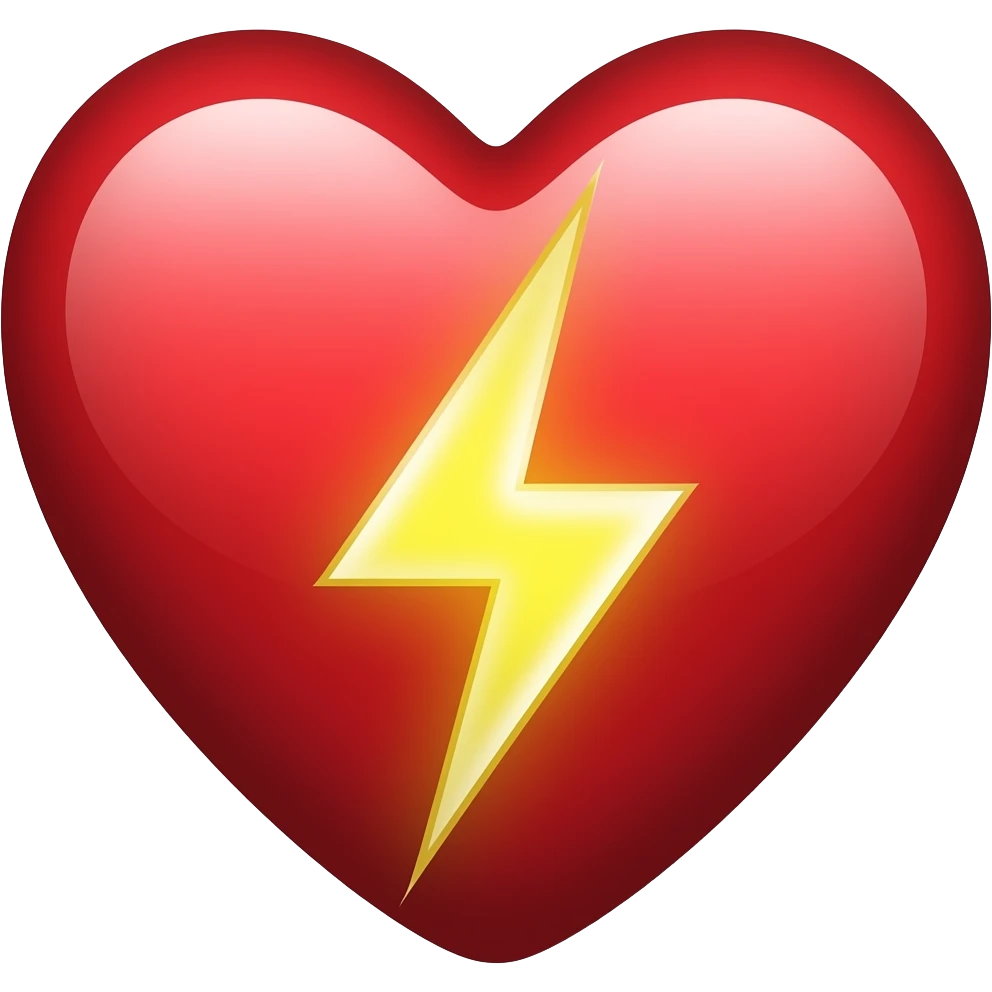 heart electric emoji