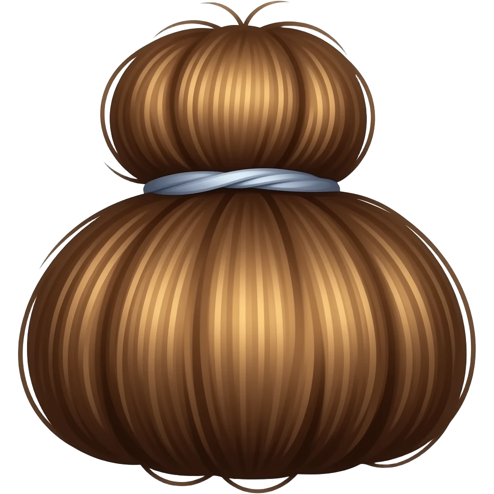 Moño para el pelo finito echo de hilo emoji