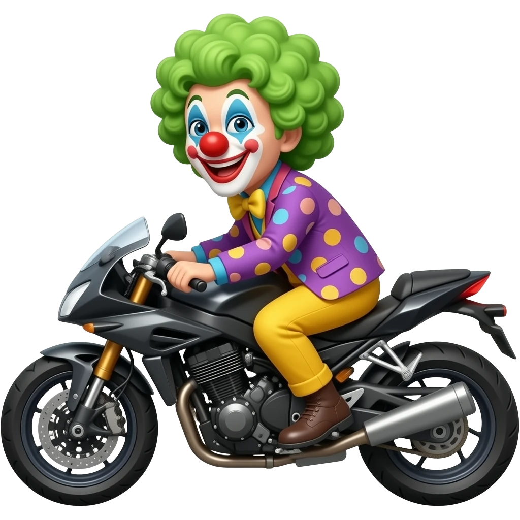 clown on motorcycle emoji