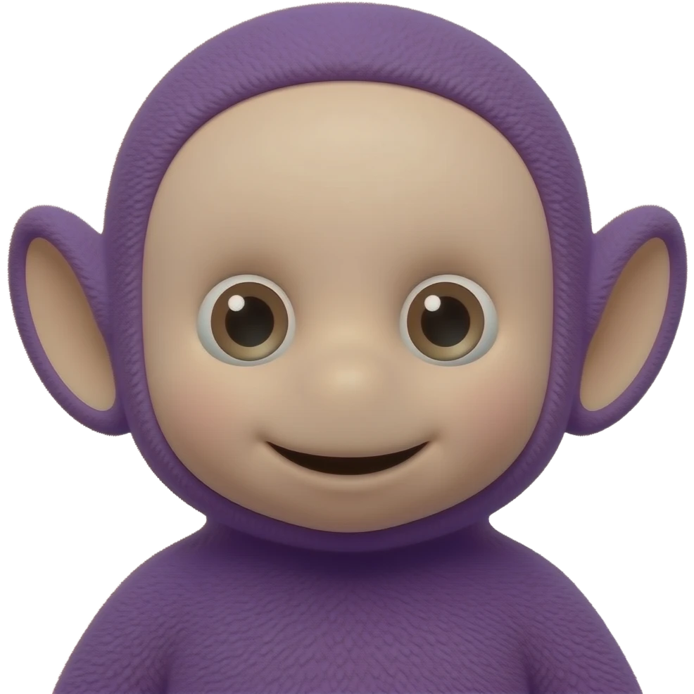 Tinky winky ama mor renkli olsun emoji
