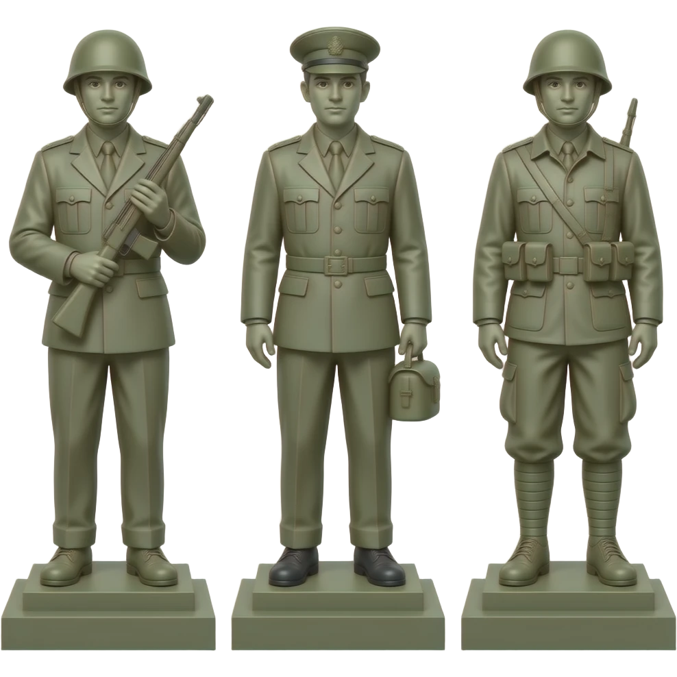 Memorial Statues for people who died in war emoji