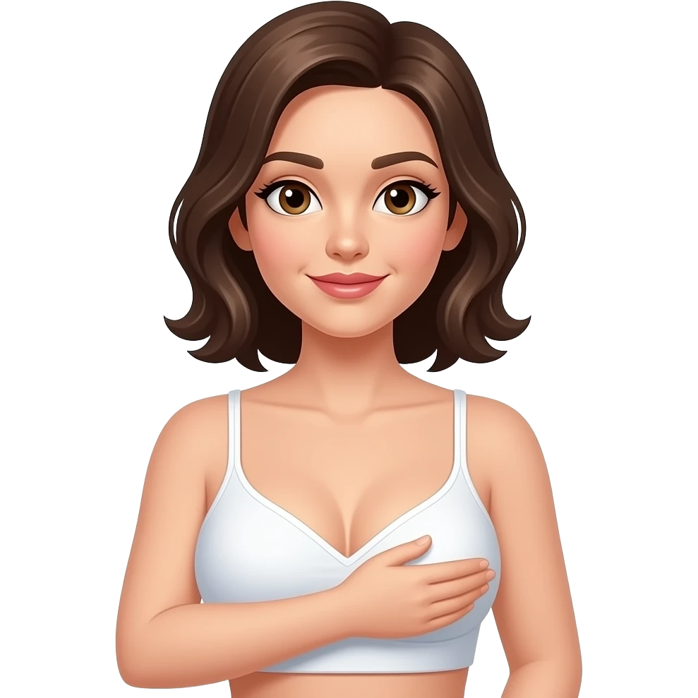 Flashing breast emoji