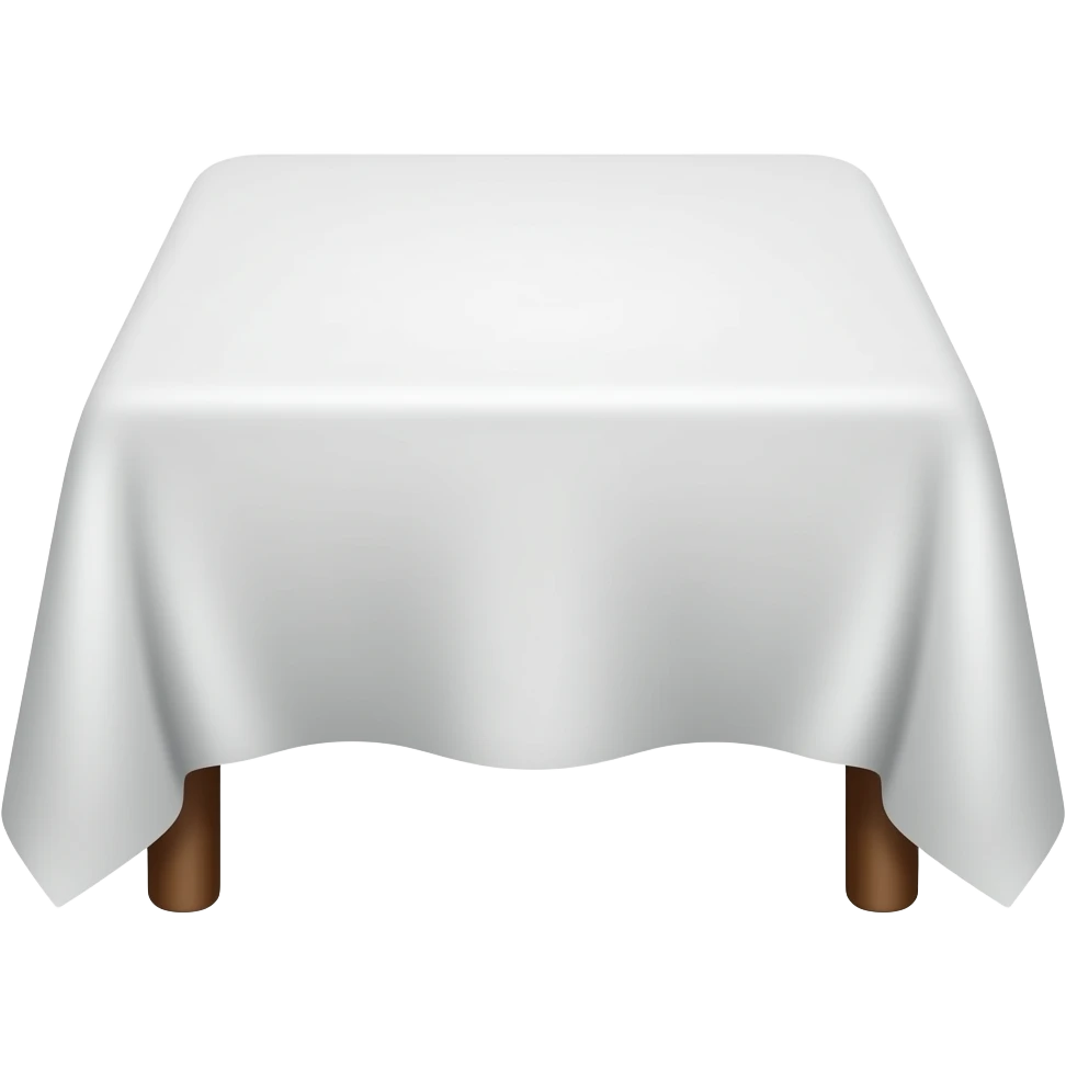 table with white tablecloth emoji