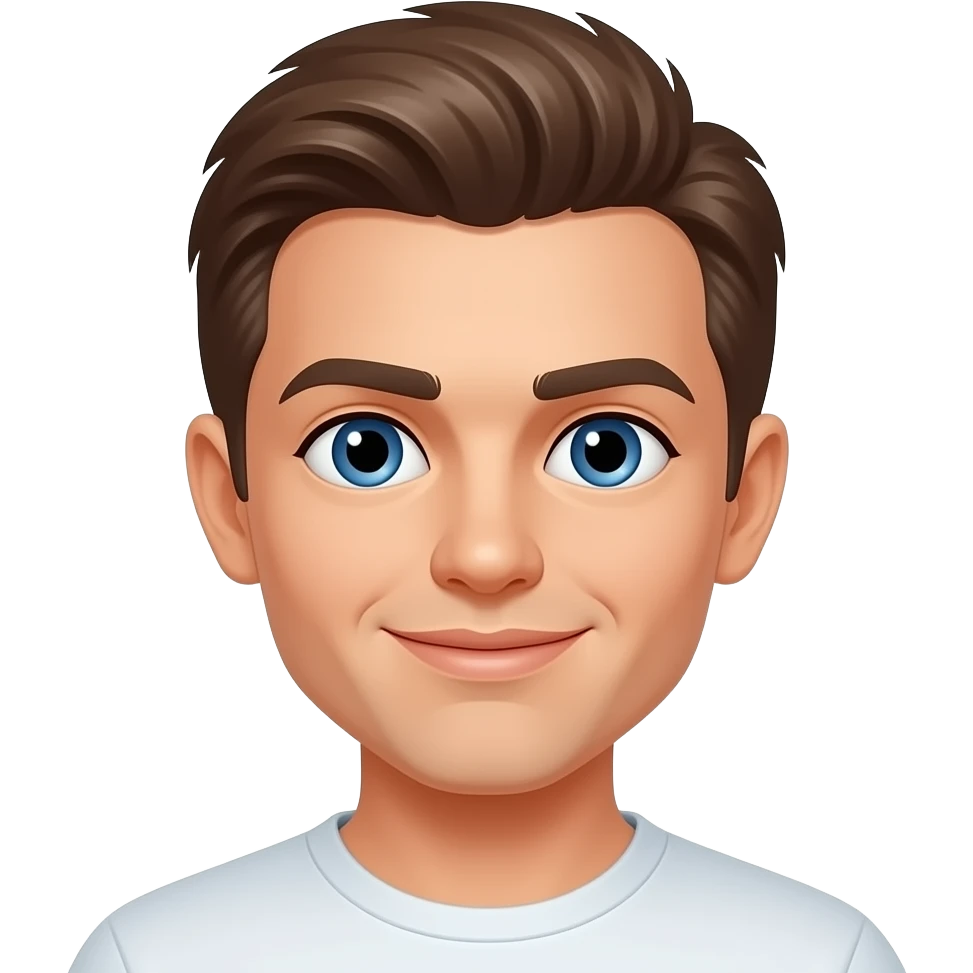 Mavi gözlü açık kumral emoji