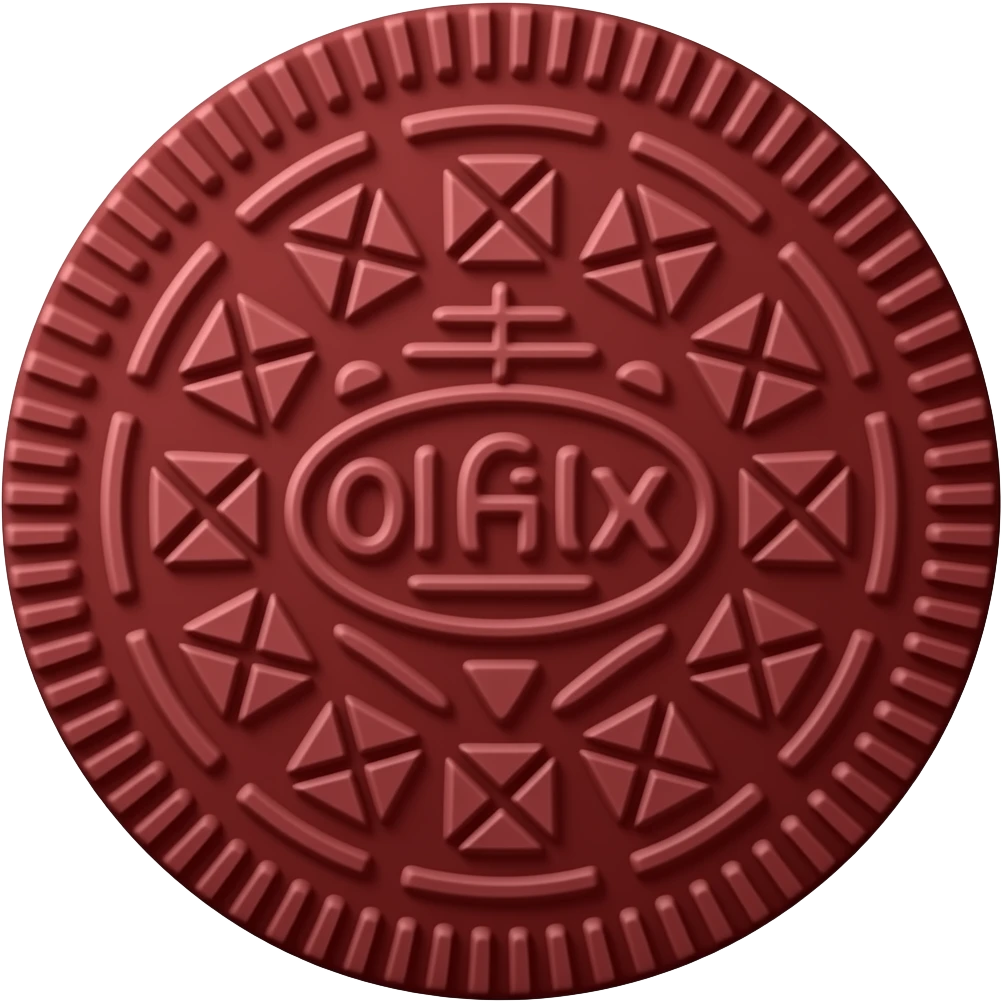 Red velvet Oreo emoji