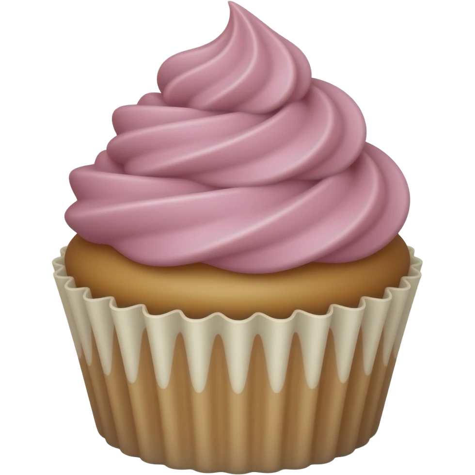 Cupcake with pink icing emoji