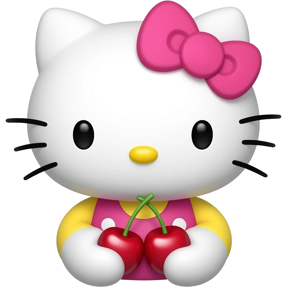 Hello Kitty with cherries emoji