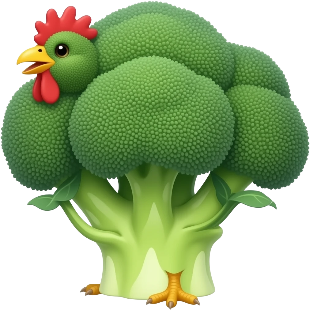 Animal poule brocoleuse emoji