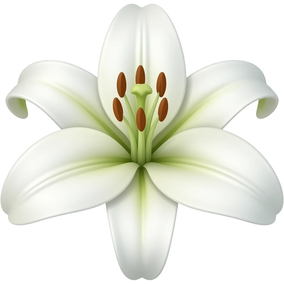 Hazme un emoji de una flor blanca de azucena emoji