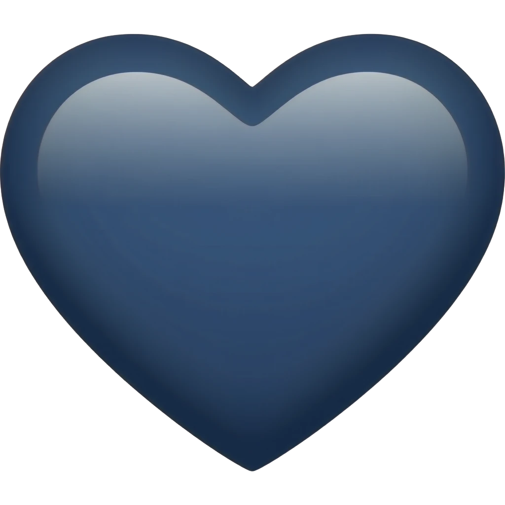 Navy blue heart emoji