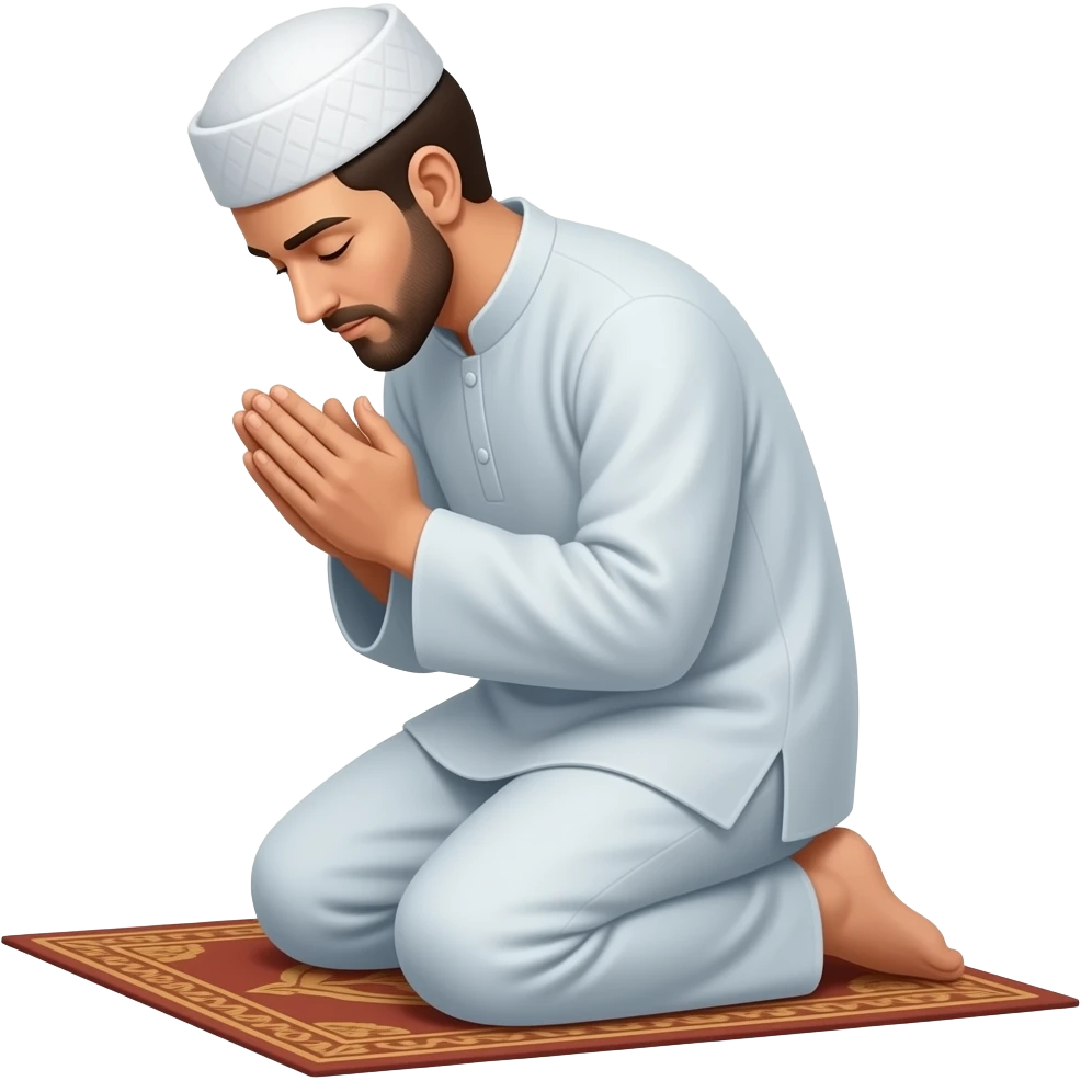 Namaz kılan secdeye giden insan emoji