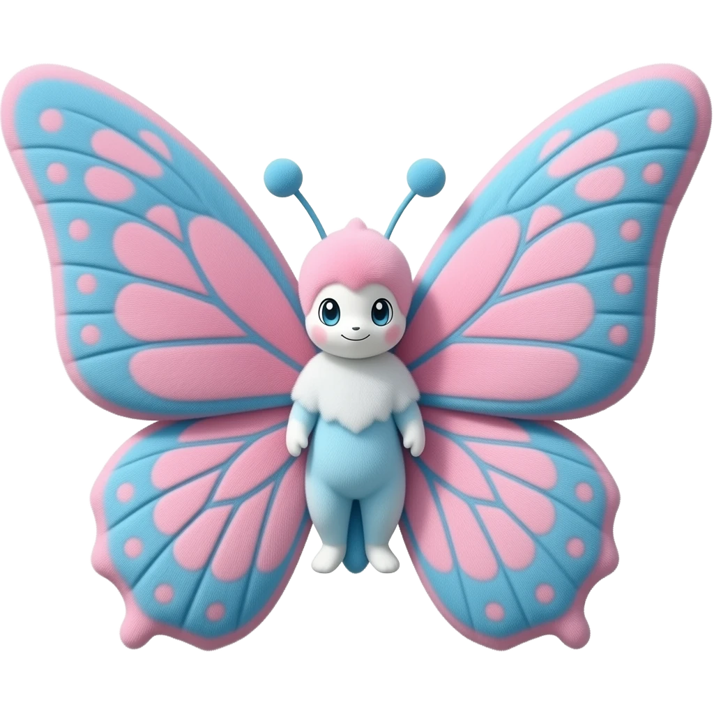 cotton candy the butterfly pink blue doll plush toy Pokémon for full body! emoji