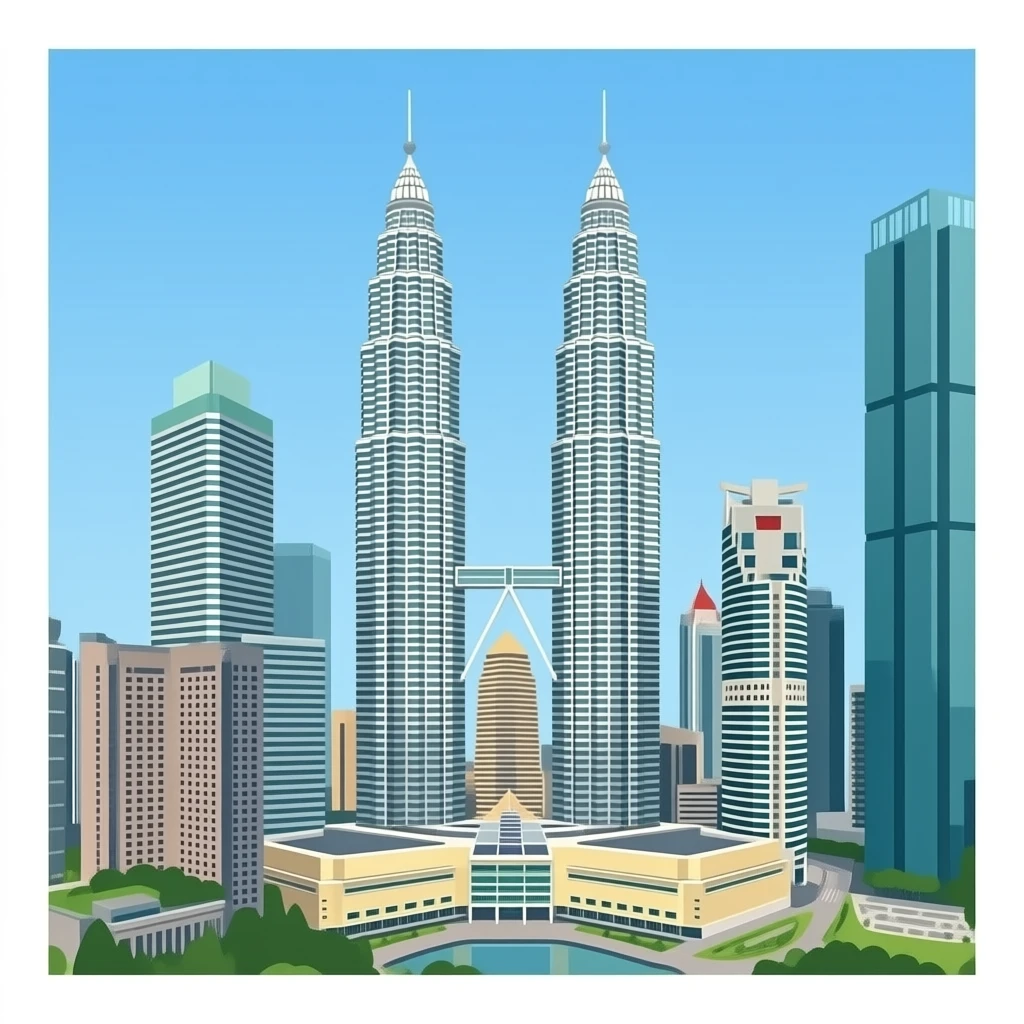 Petronas Towers closer view emoji