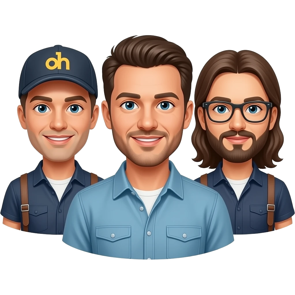 남자 축제감독 3명 emoji