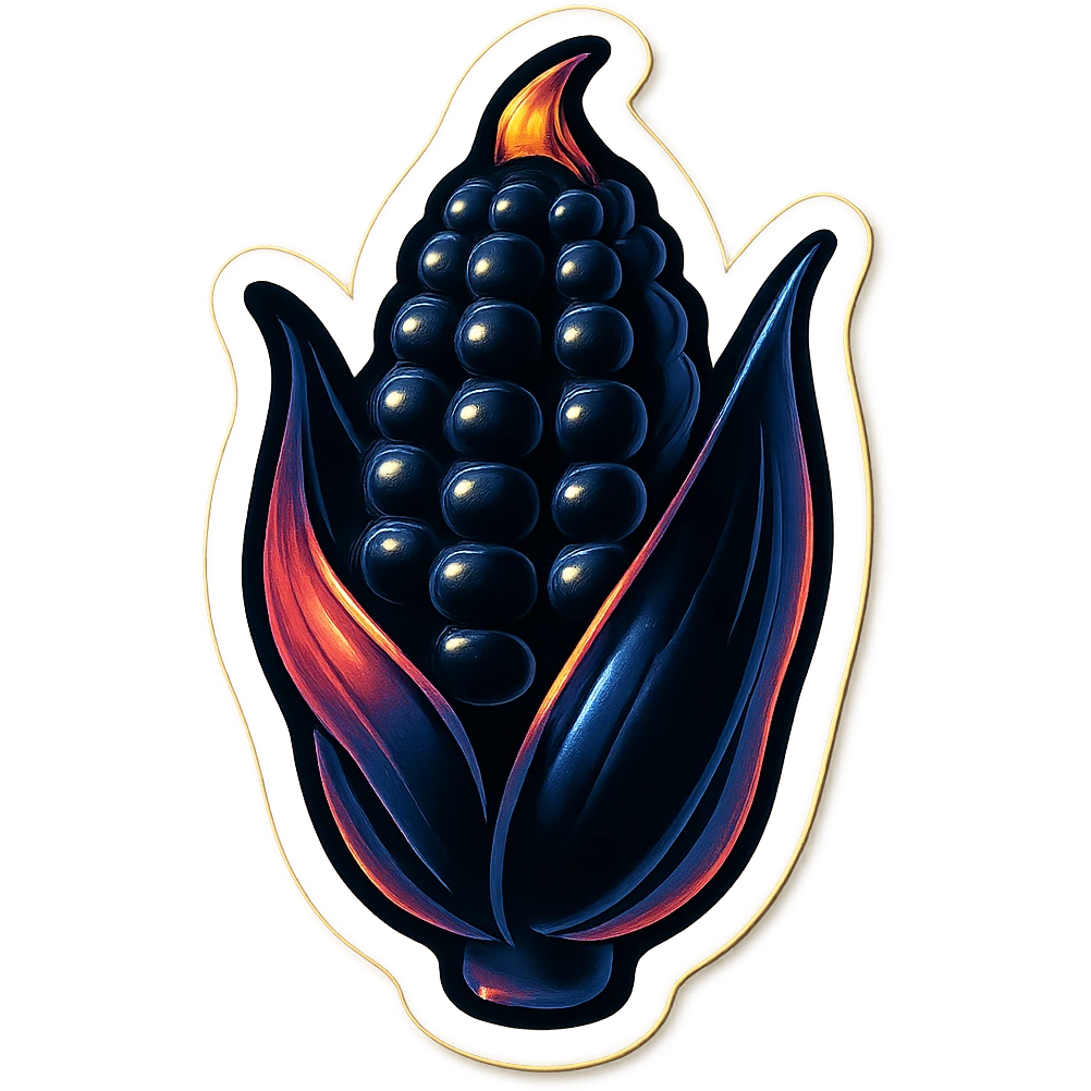 A sticker of Mystery of Black Corn emoji
