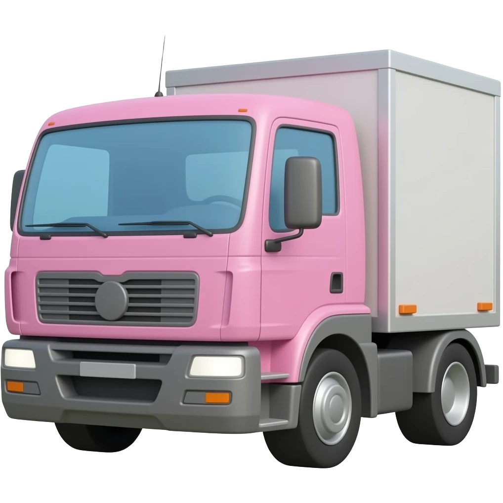 Pink concrete truck emoji emoji