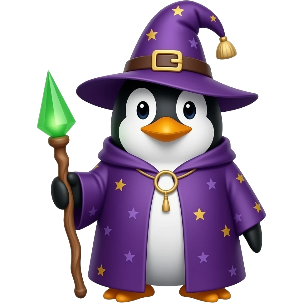 Penguin Wizard emoji