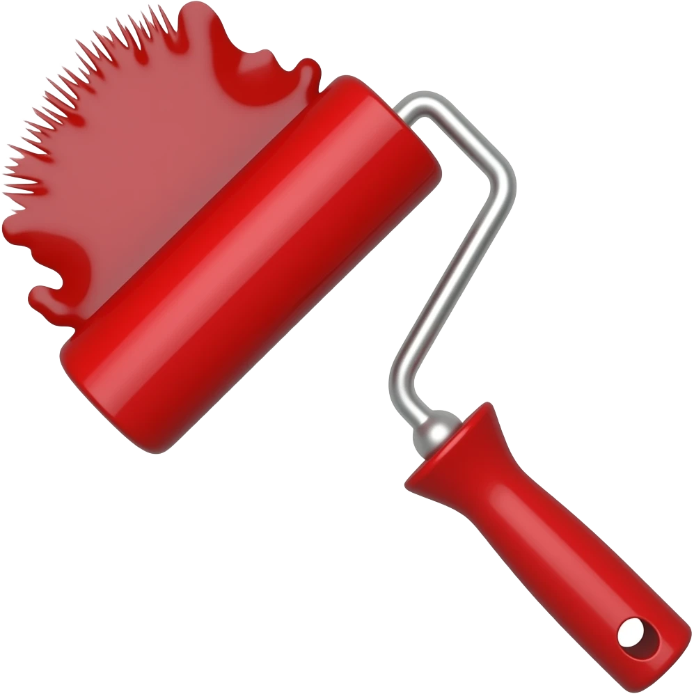 paint roller red emoji