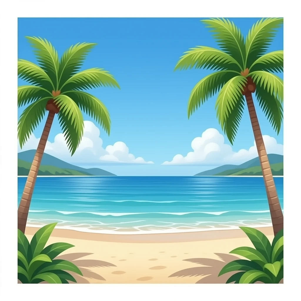 realistic beach emoji
