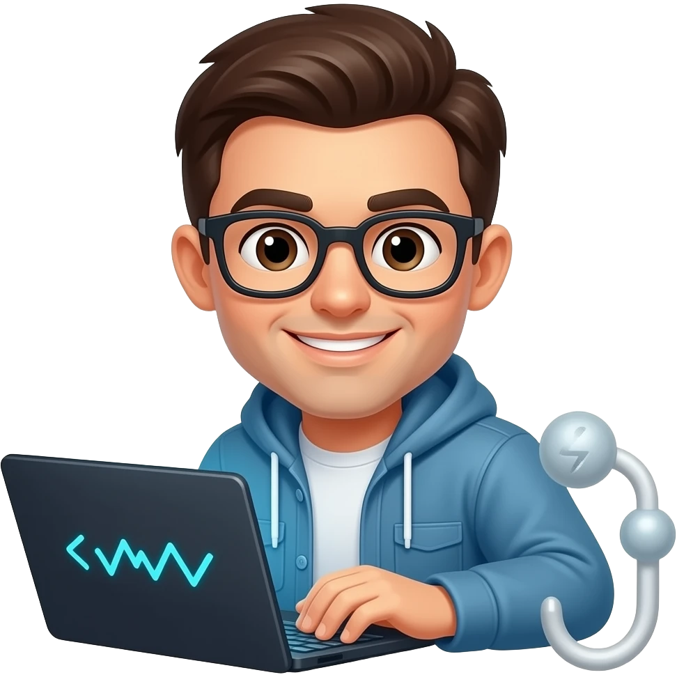 programmer doing a vibe coding emoji