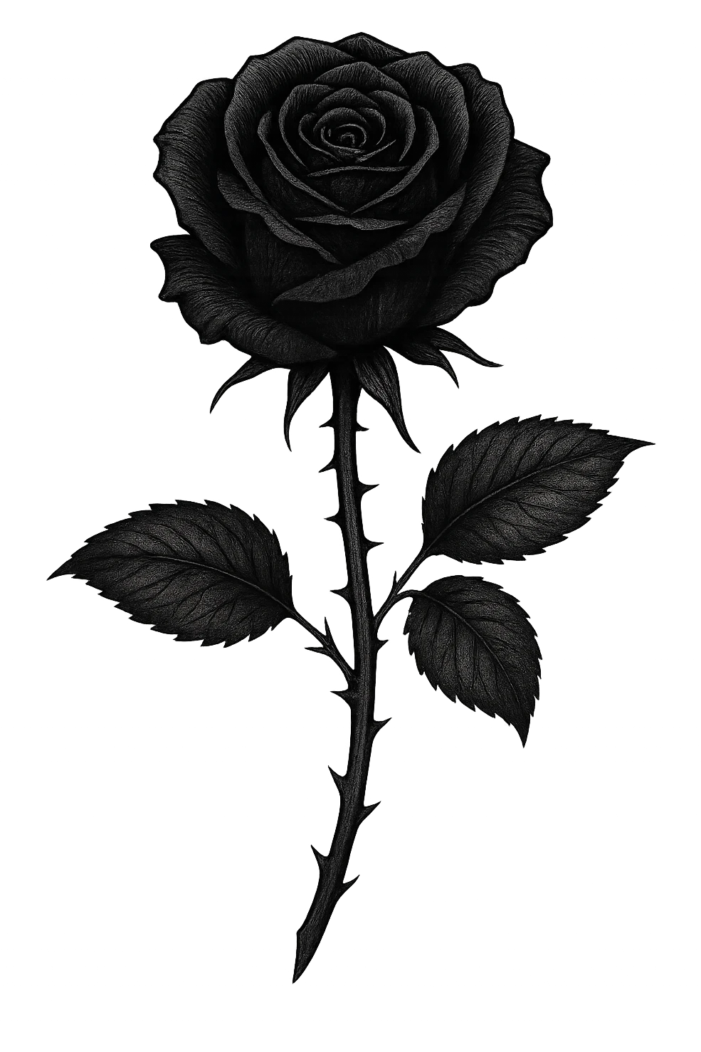 emo black rose, no background emoji