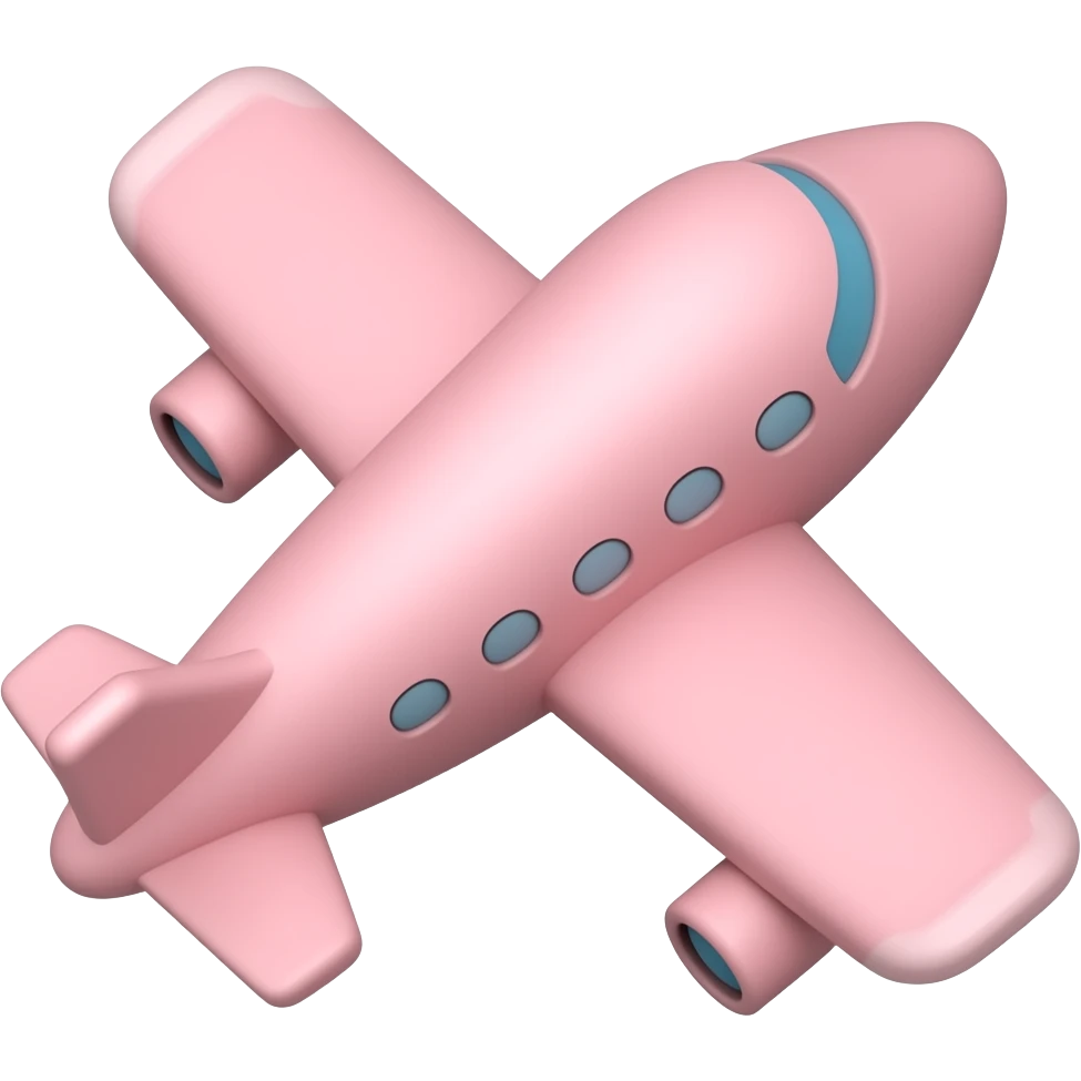pink plane emoji