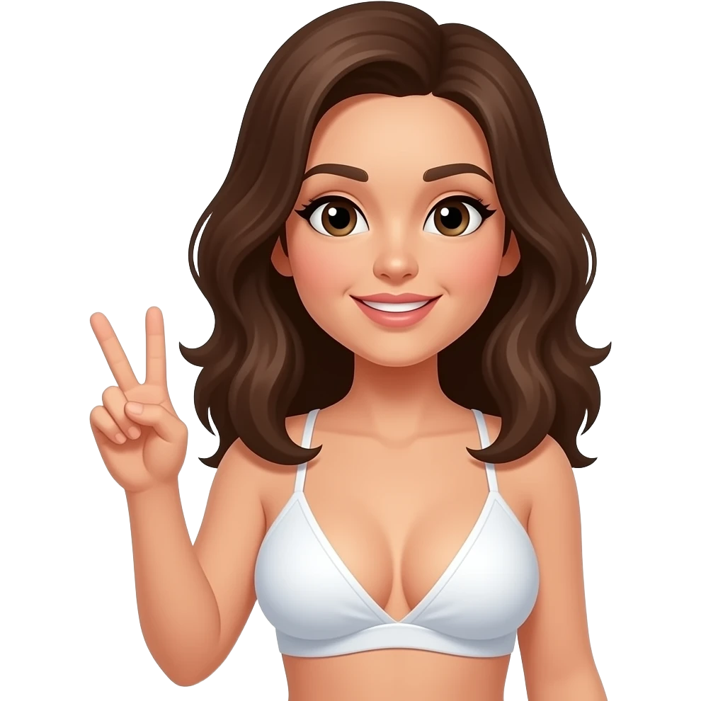 Women Boobs victory sign emoji