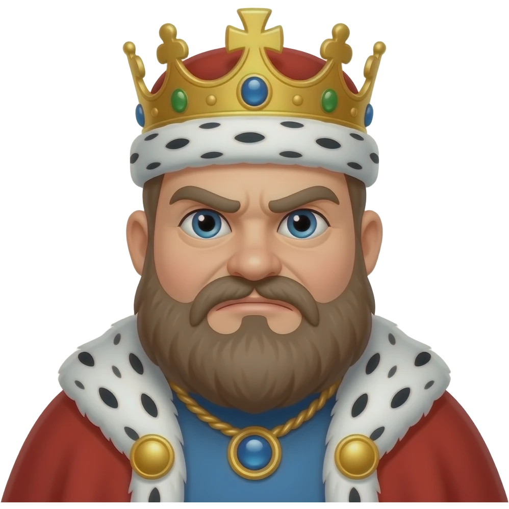 fat old really ugly king no beard emoji