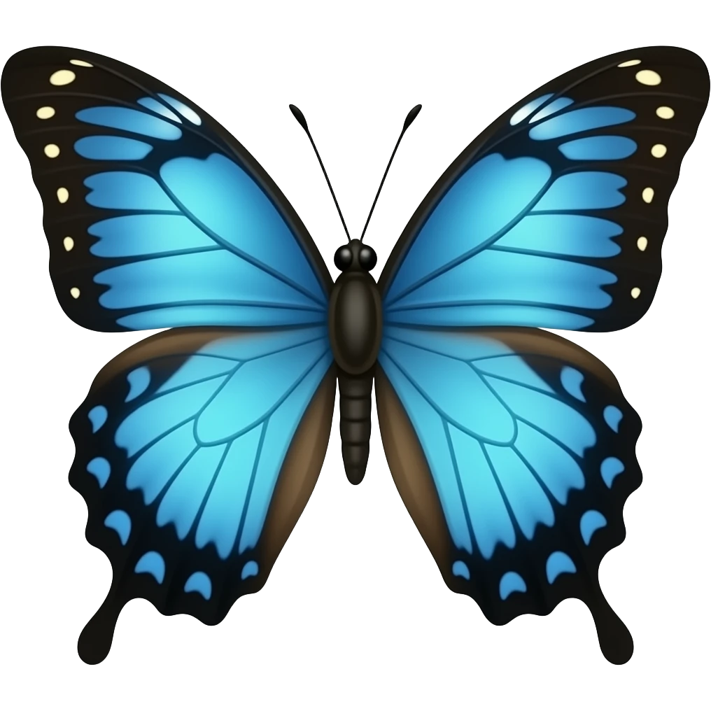Blue butterfly emoji emoji