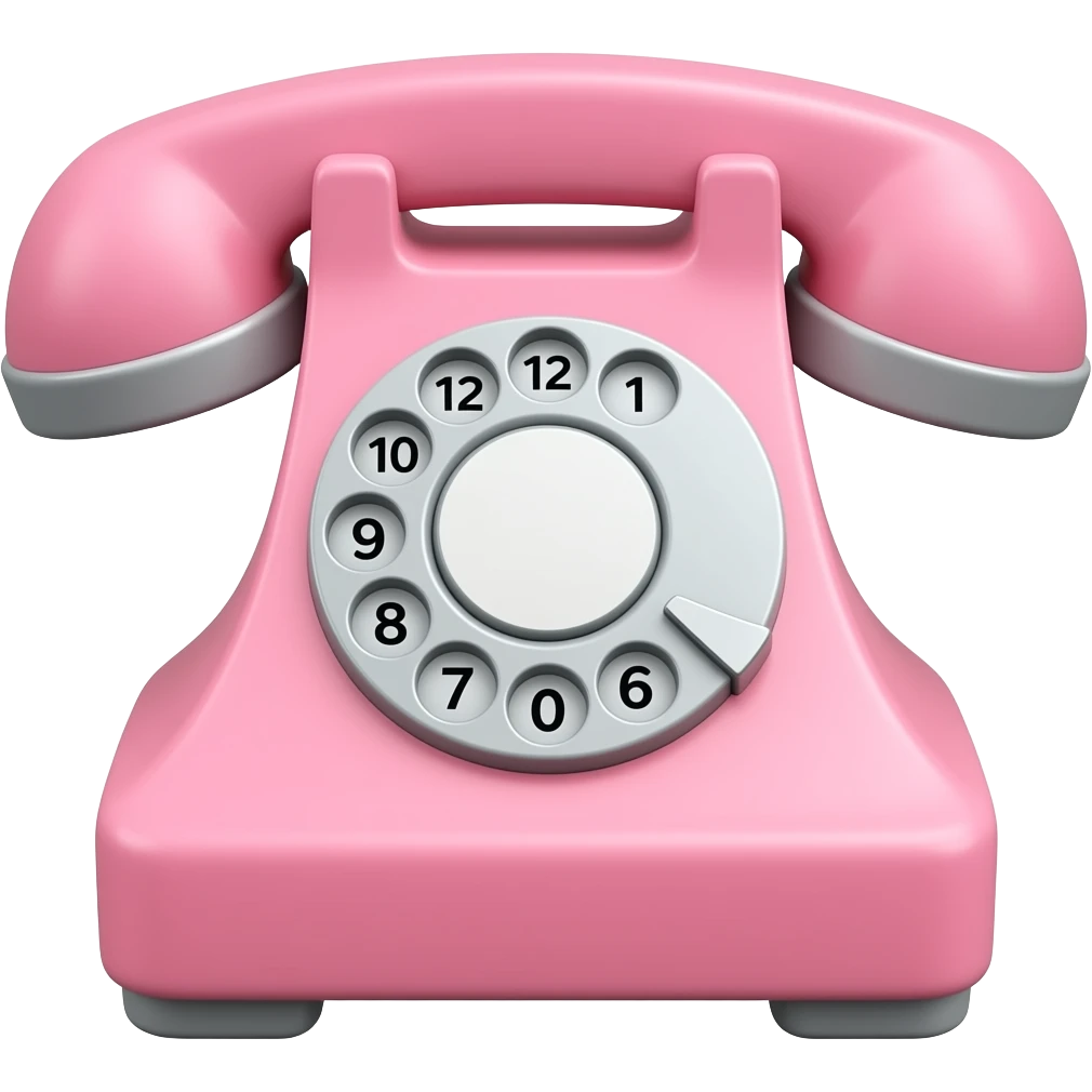 50s baby pink telephone emoji