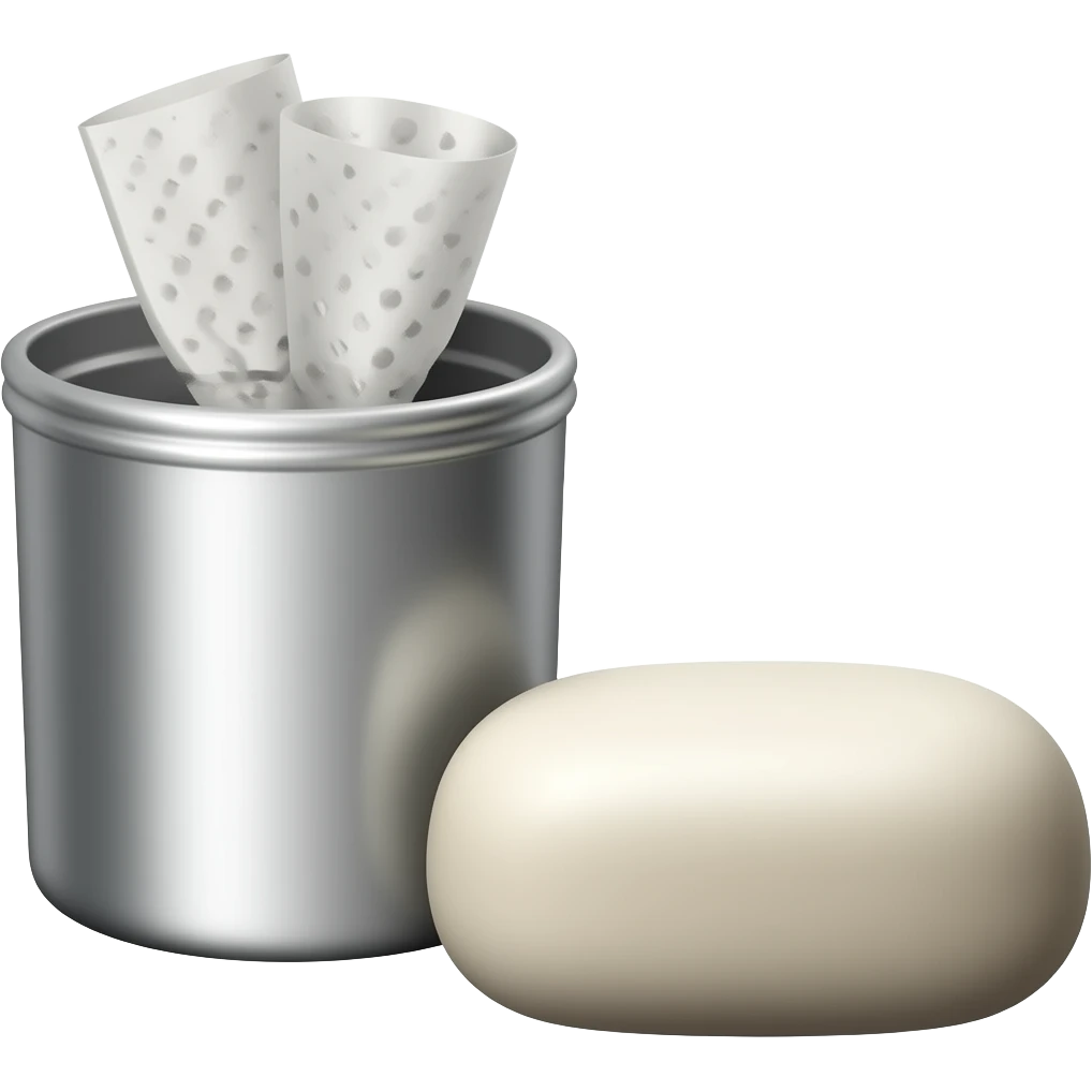 Tip jar next to soap emoji