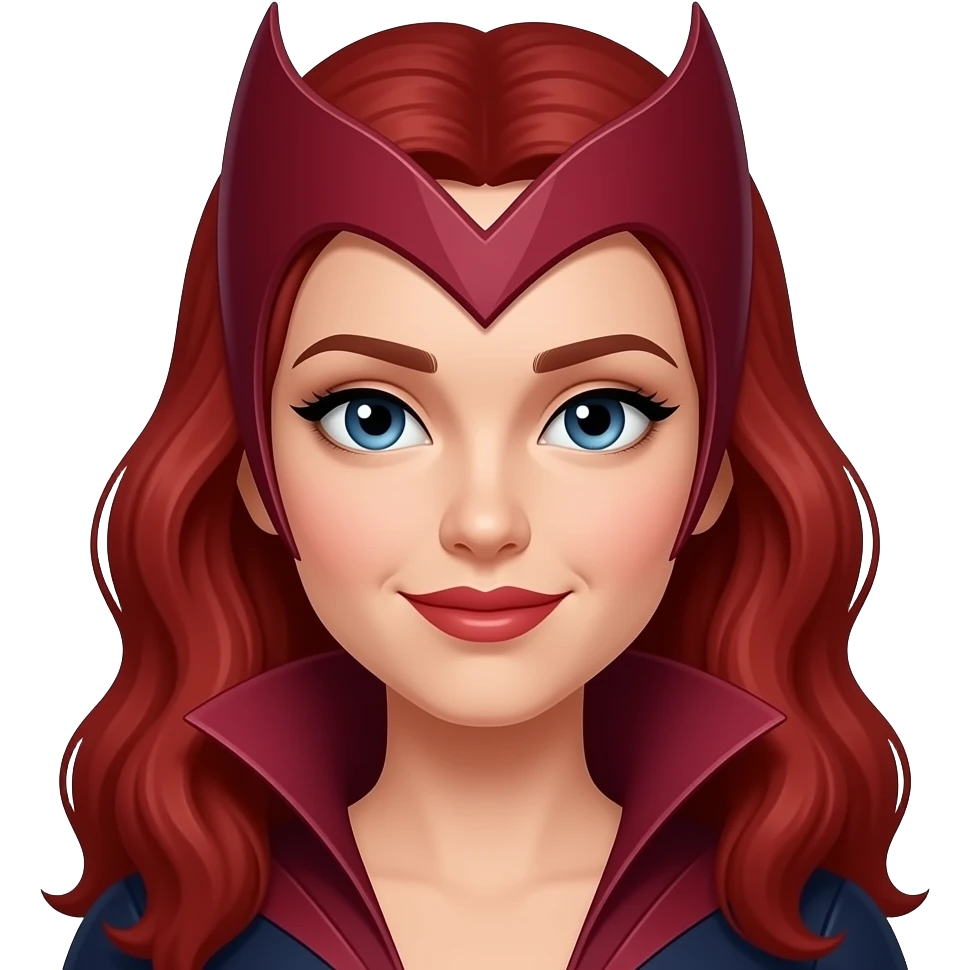 Scarlet Witch fece only from chin to upper emoji