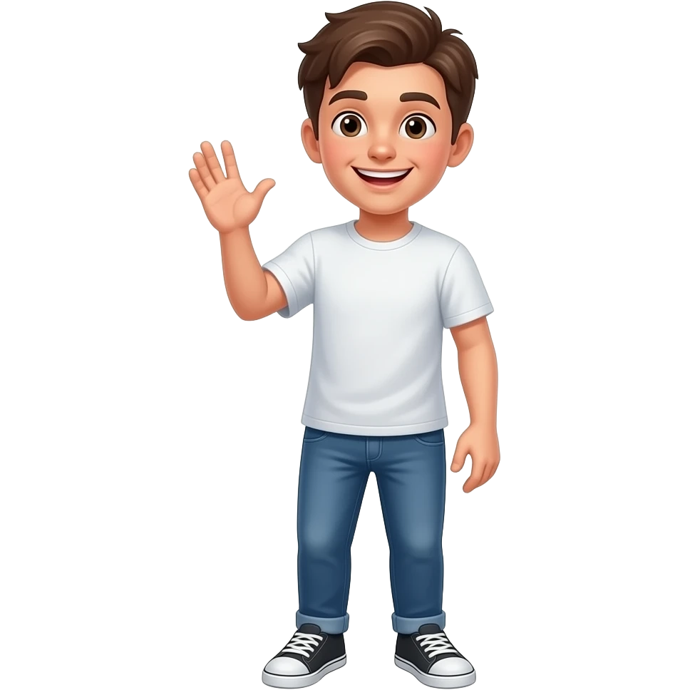 emoji jugendlicher der Witz erzählt mit Geste arm , ganzer Körper emoji