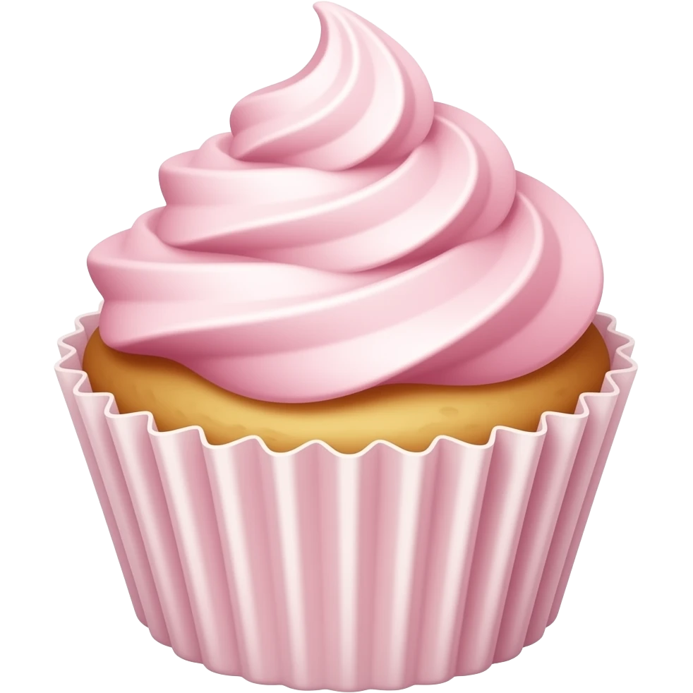 Cupcake with pink icing emoji