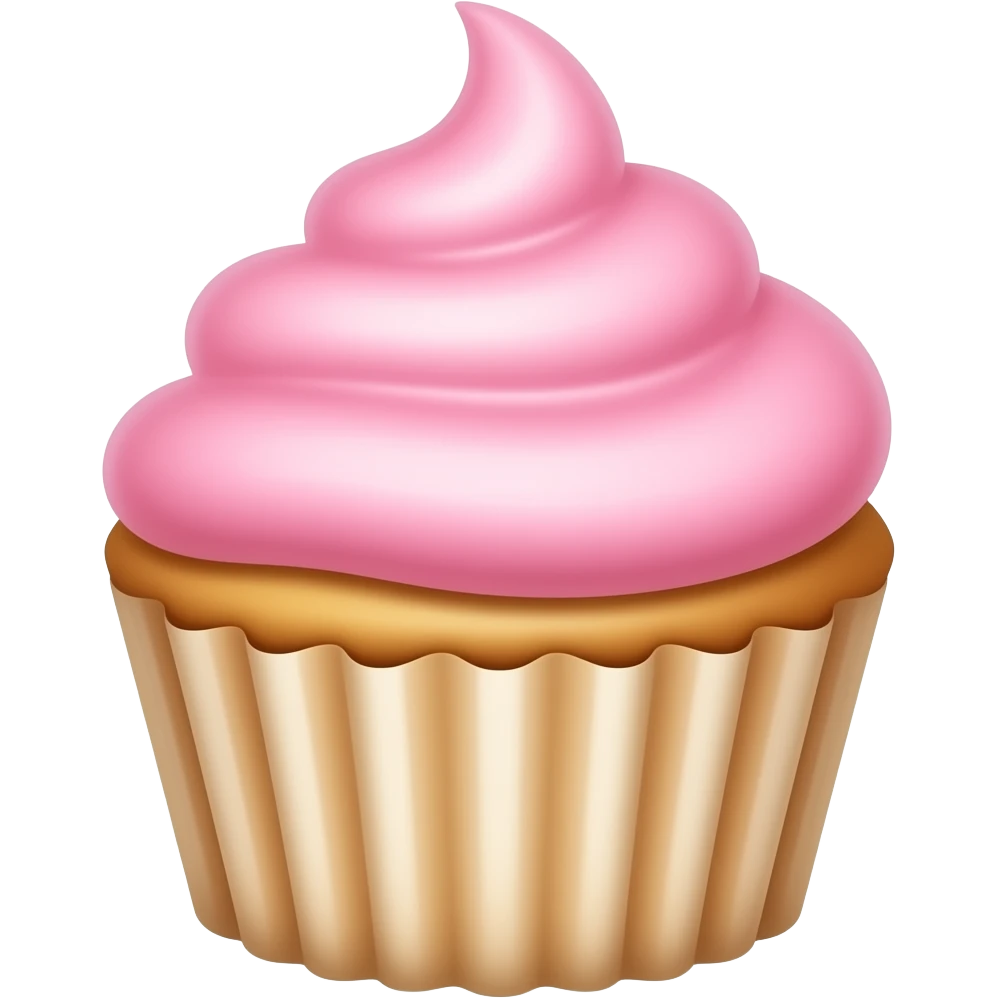 Cupcake with pink icing emoji