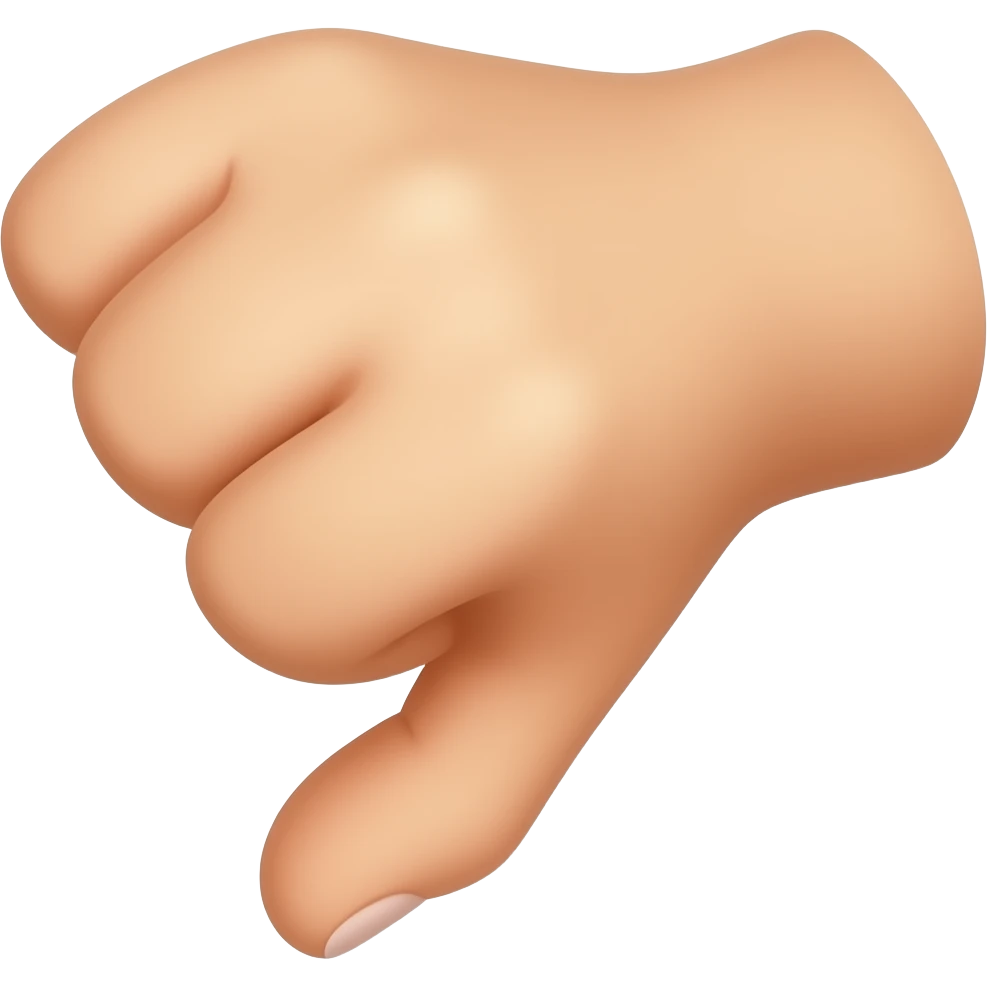 Sideways thumb emoji