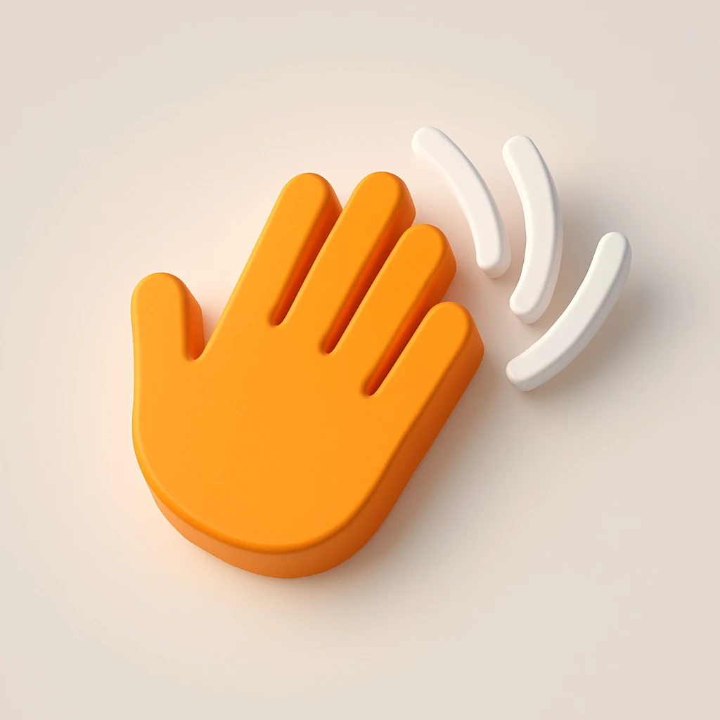 an expressive orange-colored smack with dynamic motion, bold and impactful, visually appealing emoji