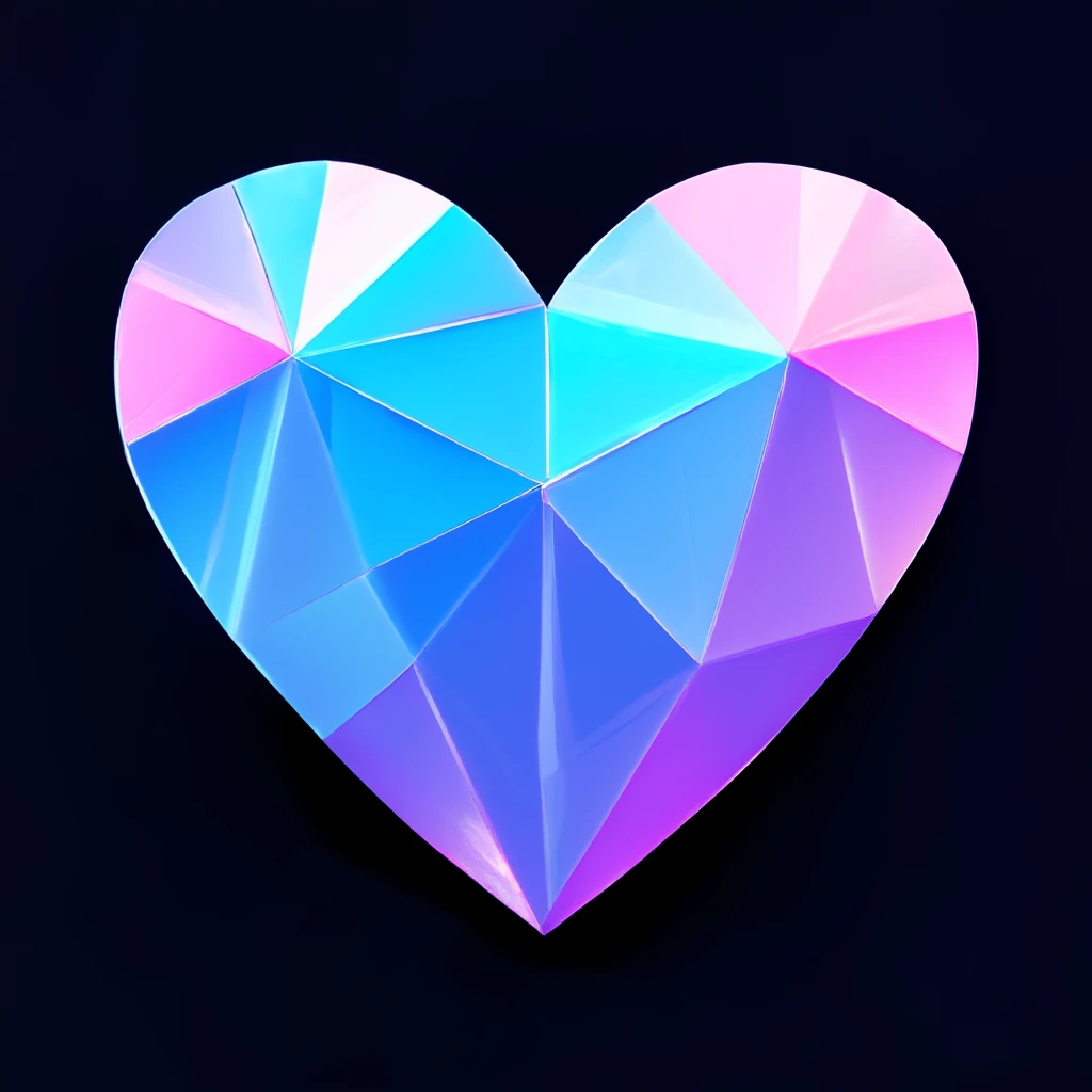 heart with a geometric crystal pattern emoji