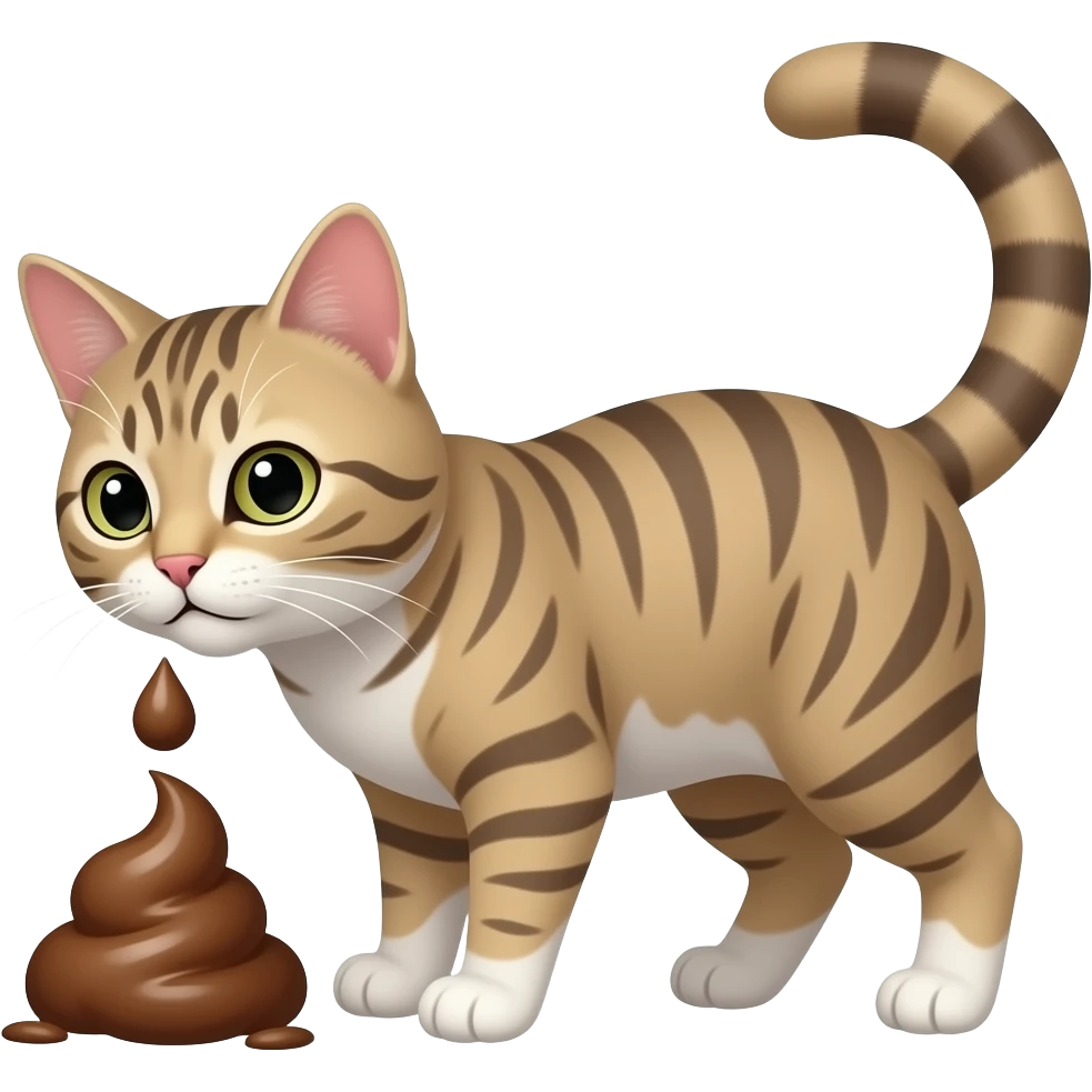 Cat pooping emoji