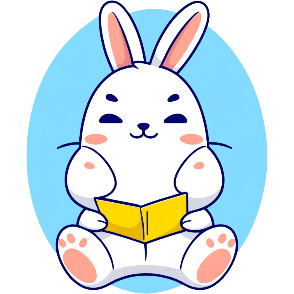 yellow bunny holding Monday memo while rubbing eyes, cartoonish sticker style emoji