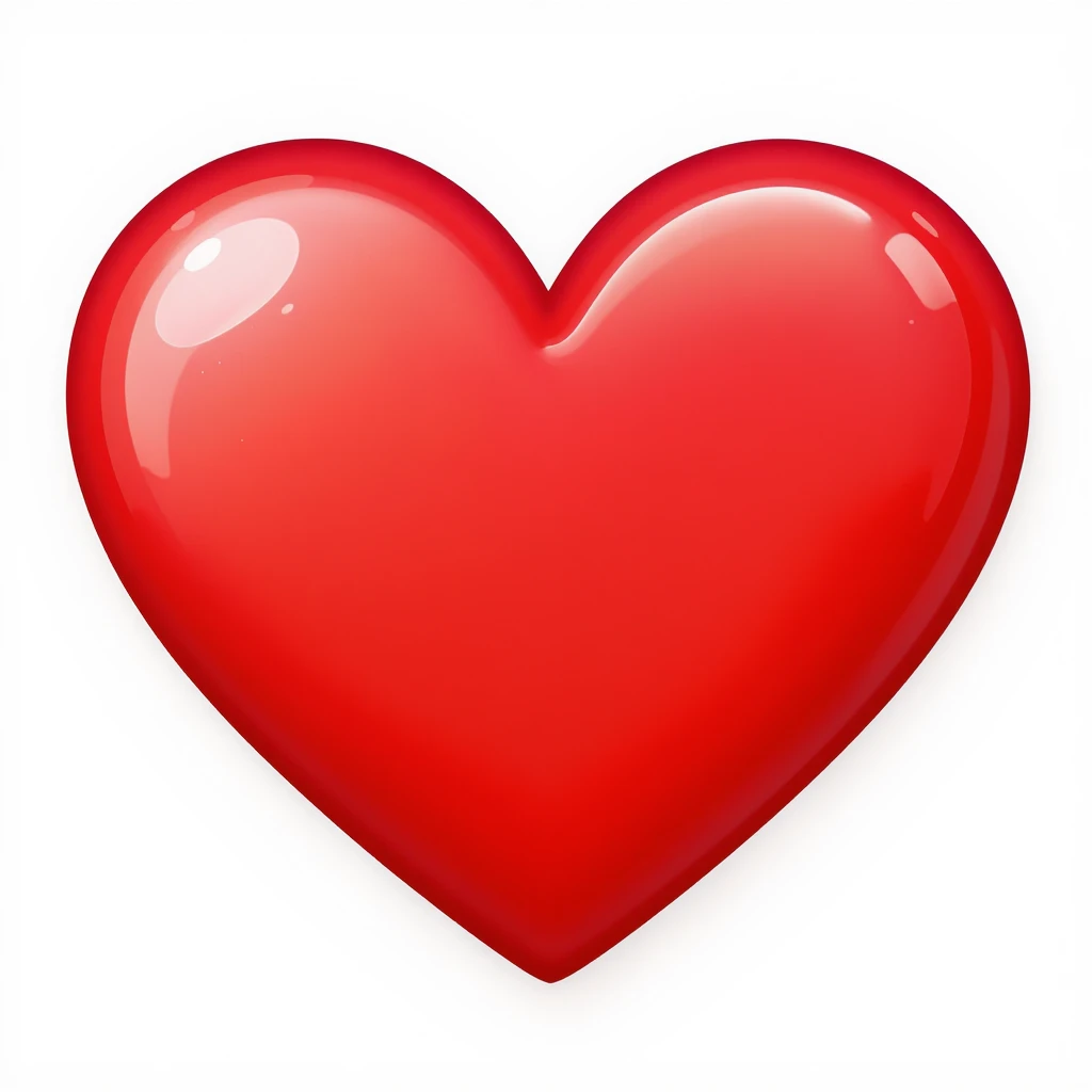 cute and shiny heart emoji with a gradient effect, no background emoji