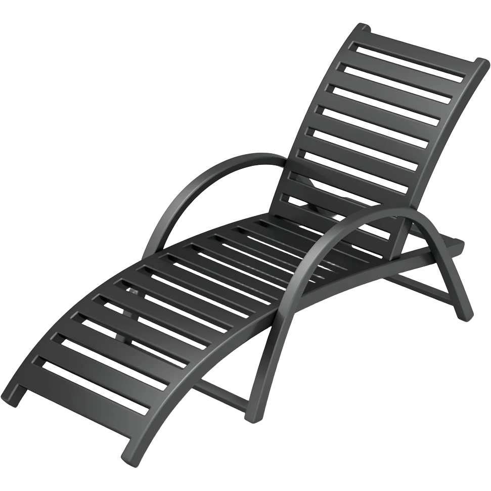 sun lounger in black collor emoji