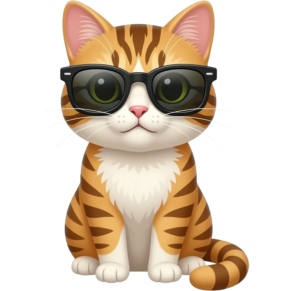 Cat wearing sunglasses emoji