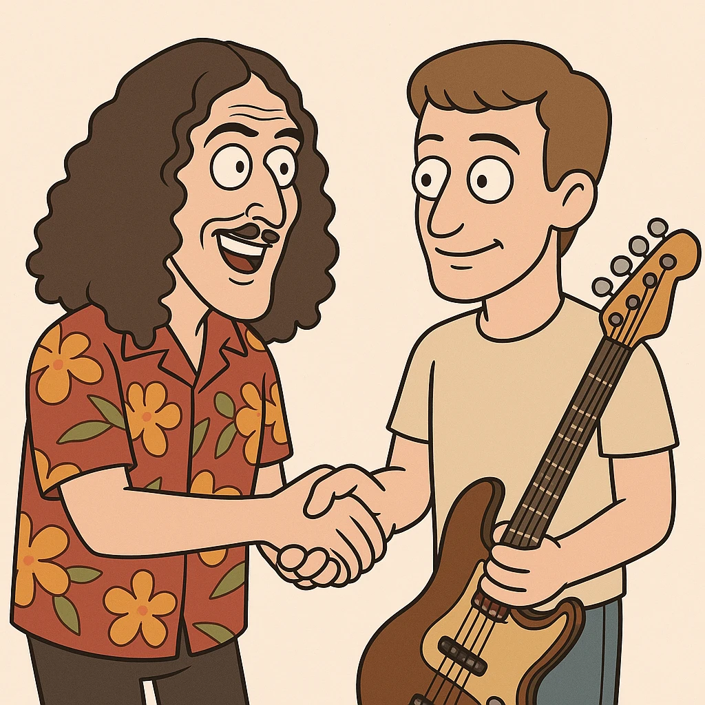 weird al holding my hands John Deacon  emoji