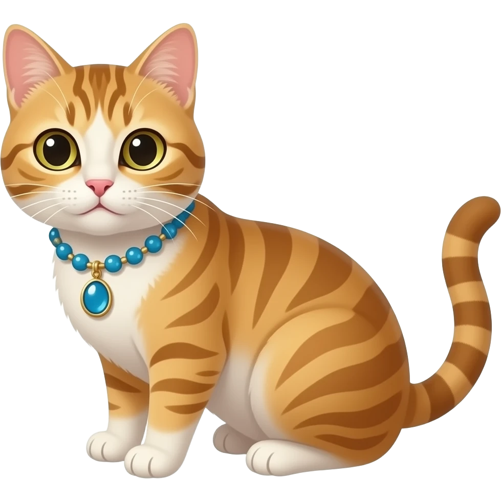 cat wear necklace emoji